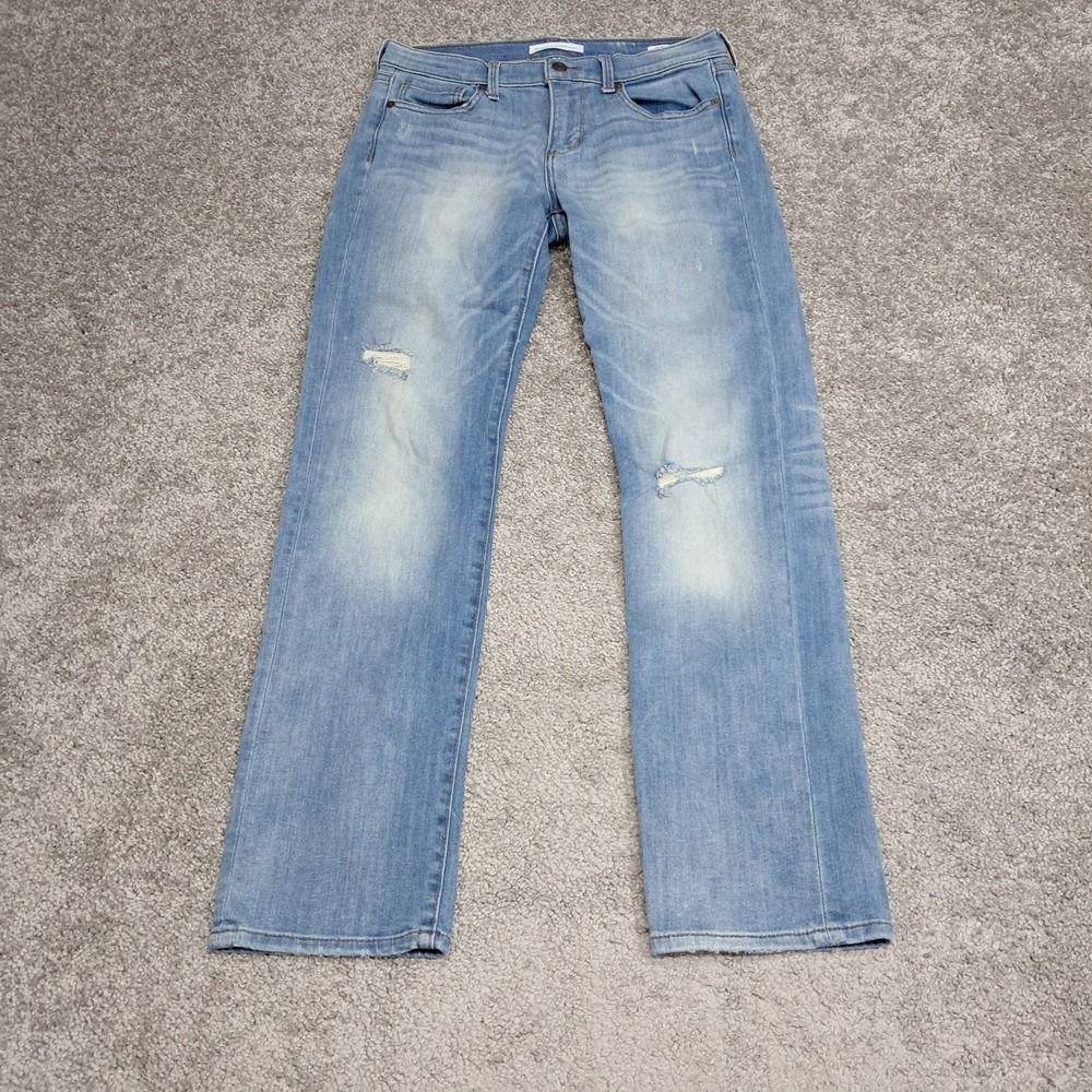 Banana Republic Premium Denim Straight Leg Light Wash Blue Jeans 27 SKU 7719